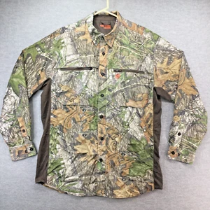 Game Winner Shirt Mens LARGE Mossy Oak Obsession 100% Polyester Button-Up - Picture 1 of 8