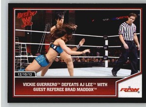 2013 Topps Best of WWE #66 Vickie Guerrero Defeats AJ Lee