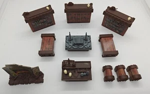 Vtg Heroquest Hero Quest Board Game Furniture Parts Lot Fireplace Shelves Etc - Picture 1 of 12