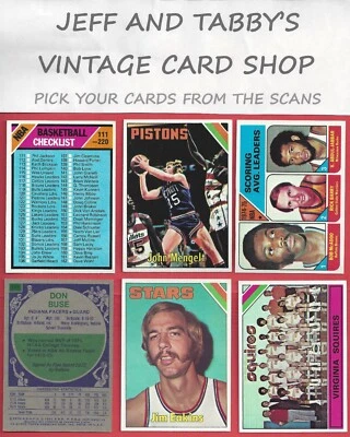 1975-76 TOPPS BASKETBALL 1 TO 330 / SEE DROP DOWN MENU FOR CARD YOU WILL RECEIVE - Image 1 of 4