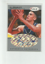 1999 SAGE AUTOGRAPHS SILVER #A8 A.J. BRAMLETT  154/400
