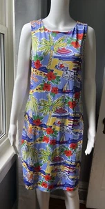 Nuevo con etiquetas puestas de sol y té dulce ""Vestido en cualquier lugar"" patrón playa UPF 50 talla pequeña - Imagen 1 de 7