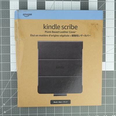 Amazon Plant-Based Leather Folio Cover For Kindle Scribe Black (NEW/DAMAGED BOX) - Image 1 of 4