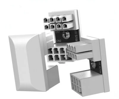 ATX GPU VGA PCIe 8 Pin 6Pin U auf 180 Grad Winkel Stecker Netzteil Platine  - Bild 1 von 4