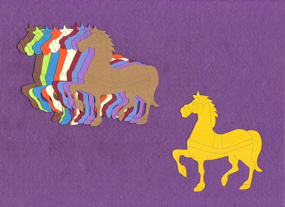 Tarjetas de álbum de recortes troquelados de lujo HORSE Foto 1 de 1