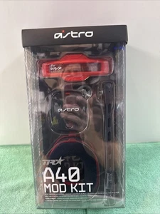NUEVO Astro A40 TR Mod Kit Negro Rojo Torneo Micrófono Cojines Etiquetas - Imagen 1 de 10