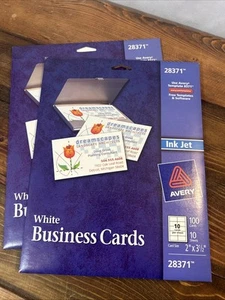 Avery 8371 Ink Jet Matte White Business Cards 250 Cards New - Picture 1 of 2