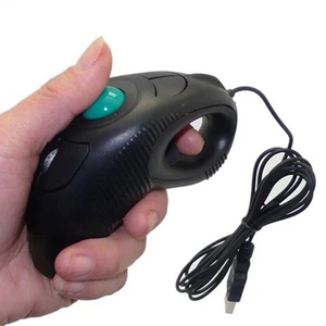 Wired Mouse Handheld Trackball Mice For PC Laptop Right or Left Handed - Picture 1 of 8