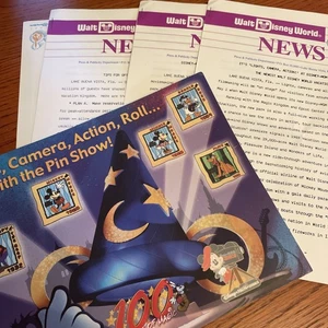 Walt Disney World MGM Studios 1989 Eröffnung Medien Pressemappe Nachrichten & Pin Karte - Bild 1 von 5