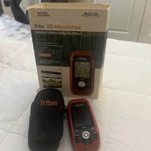 Magellan Triton 400 Adventure Pack Handheld GPS Receiver Tested SD Card Clean - Picture 1 of 9