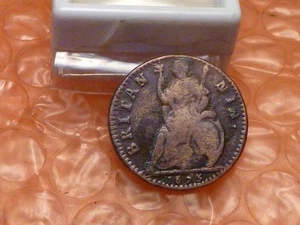 Original 1673 Charles II Colonial Times Farthing #3 - Picture 1 of 3