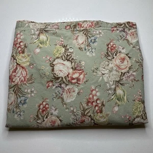 Ralph Lauren Charlotte Green Floral Queen Flat Sheet French Country **see detail - Picture 1 of 8