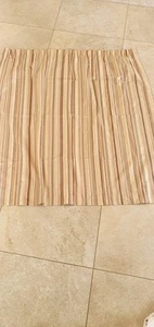 Vorhang kurz beige braun gestreift glanz blickdicht Faltenband - Bild 1 von 4