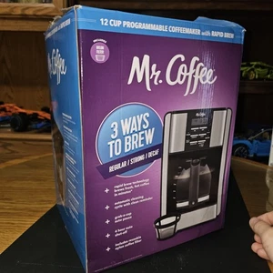 Mr. Coffee - 12-Cup Coffee Maker with Rapid Brew - Stainless Steel Used In Box - Picture 1 of 12