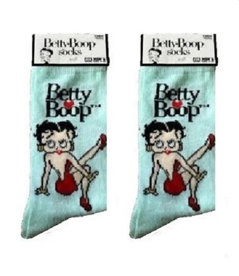 2 pares de calcetines Betty Boop para mujer VERDE CLARO - se adapta a la talla 9-13 Foto 1 de 2