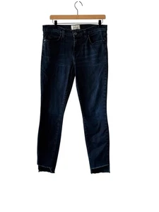 Aktuelle Elliott Gr. 31 Jeans High Waist Stiletto dunkelblau mit ungleichmäßigem Saum - Bild 1 von 6