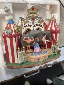 Lemax Carnival Side Show 64492 Retired Lights and Sound with Box VIDEO - READ - Picture 1 of 10