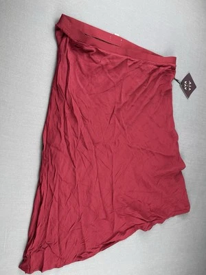 Falda para mujer Ava & Viv 100 % rayón fluido borgoña talla XL Foto 1 de 4