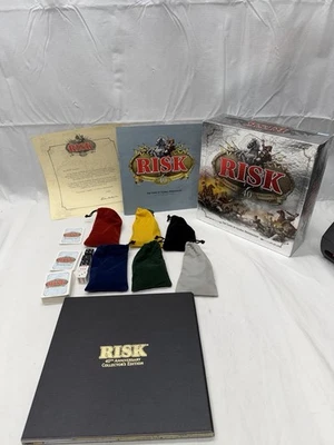 Hasbro Risk 40th Anniversary Collectors Edition Board Game Used Missing 4 Pieces - Image 1 of 4