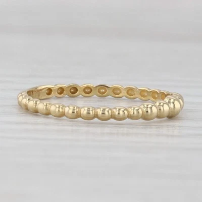 Bead Pattern Band Ring 18k Yellow Gold Size 7.75 Stackable - Image 1 of 4