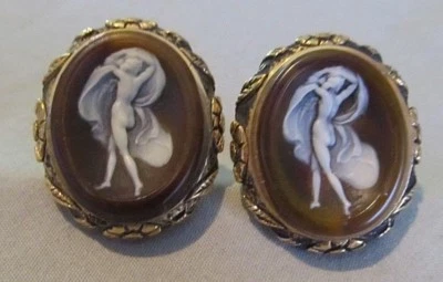 Gemelos de colección para hombre MARRÓN OBRA MAESTRA MUSEO bisutería F41 Foto 1 de 3