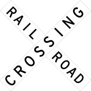 RAILROAD CROSSING ADVANCE WARNING SIGN Vinyl Decal / Sticker ** 5 Sizes ** - Picture 1 of 1