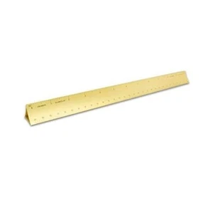 Alumicolor Engineer Hollow Drafting Scale Ruler 12" Gold School Office Home - Bild 1 von 1