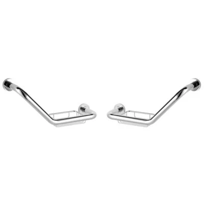 Abgewinkelter Haltegriff mit Korb (links oder rechts montierbar) - Bild 1 von 2