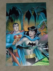 SUPERMAN & BATWOMAN LOIS ART PRINT SIGNED BY AMANDA CONNOR & PAUL MOUNTS 11x17 - Picture 1 of 1