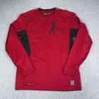 Nike Dri Fit Pro Combat Swingman Griffey Long Sleeve Shirt Men’s Size Medium Red