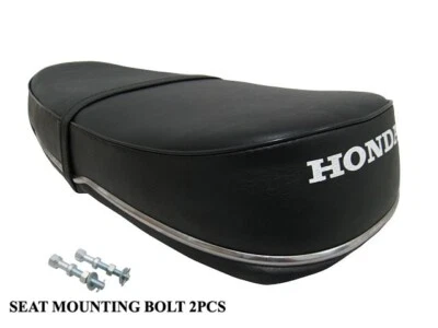 HONDA EARLY CB72 CB77 COMPLETE SEAT SADDLE ASSY W/ TRIM [BW] + SETTING BOLT [S] - Image 1 of 4