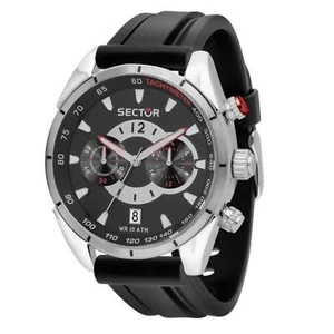 Orologio Uomo Cronografo SECTOR R3271794011 con Cinturino in Gomma Nero - Foto 1 di 3