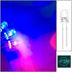 5mm Led Flashing Red Blue Diode Round Head 100pcs F5 Diodes (Red-Blue Flashing) - Picture 1 of 7