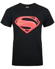 Superman Man of Steel Red Logo Men's T-Shirt Black