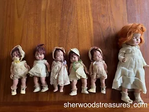 7 MUÑECAS DIONNE QUINTS MADAME ALEXANDER ENFERMERA YVONNE LEROUX ALEXANDER DR DAFOE - Imagen 1 de 17