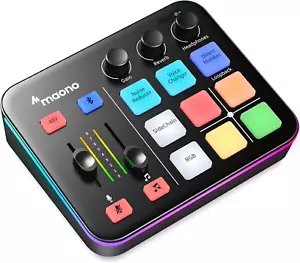 Gaming Audio Mixer, Audio Interface with Pro-Preamp, RGB, Bluetooth, 48V Phantom - Picture 1 of 12