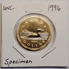 1996 SP Canada One Dollar Unc SPECIMEN Loonie
