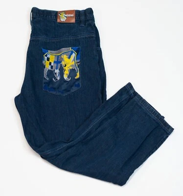 Evolution in Design Y2K JNCO Style Denim Jeans Streetwear Skate Baggy 44x34 - Image 1 of 4