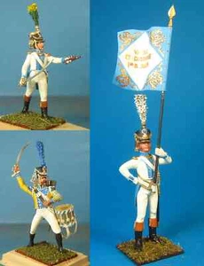 Unmontiert Westfalen, Linieninfanterie, weißes Metall 1/30 Figur Kit VID SOLDATEN - Bild 1 von 16