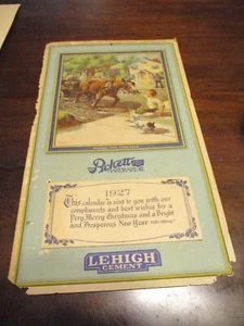 Pickett Hardware Co. 1927 complete PULLING FOR CONCRETE Calendar Lehigh Cement - Picture 1 of 6
