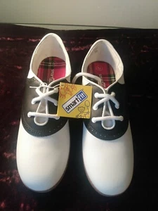 Smart Fit weiß und schwarz Schnürschuhe elegante Oxford Schuhe Jungen Größe 5 1/2 - Bild 1 von 4