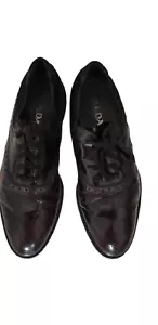 De Colección Auténticos Zapatos Prada Milano Cuero Brogue Punta de Ala Suela de Aire Derby para Hombre Talla 10 - Imagen 1 de 20