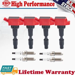 4x Ignition Coil & IRIDIUM Spark Plug Kits for Kia Optima Hyundai Santa Fe Sport - Picture 1 of 20