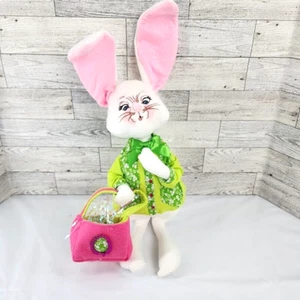 Muñeca de peluche Annalee 12" Spring Girl Bunny Rabbit con cesta de Pascua 20098 - Imagen 1 de 9