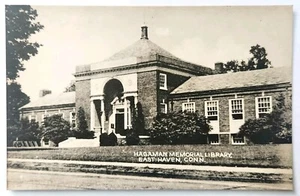 Postcard CT East Haven Hagaman Memorial Library c1940s UNP - Picture 1 of 2