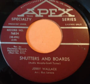 JERRY WALLACE ~ Shutters & Boards / Am I That ~ Original 45rpm Record in Canada - Picture 1 of 2