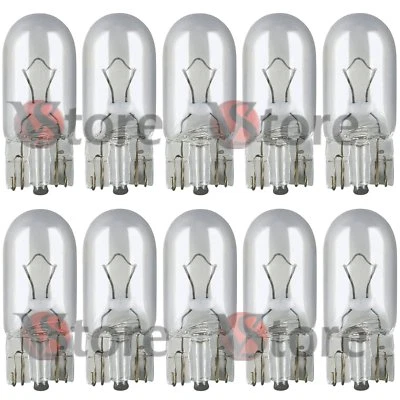 10X LAMPADE T10 LUCI POSIZIONE W2.1x9.5d AUTO TUTTO VETRO 12V 5W INCANDESCENZA - Bild 1 von 2