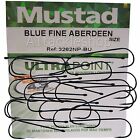 25 x Mustad 3262 Blue Aberdeen Light Shore Sea Fishing Hooks - Choose Size