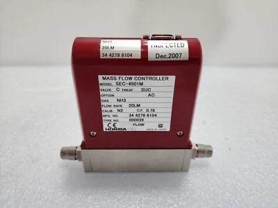 HORIBA STEC SEC-4501M GAS NH3 20LM Mass Flow Controller MFC - Image 1 of 4
