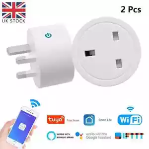 2er Pack Wifi Smart Life Plug 16A WLAN Steckdose Stecker UK funktioniert mit Amazon Alexa - Bild 1 von 6